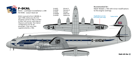 Lockheed L749 Constellation (BOAC) FD14540