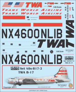 Boeing B17 Flying Fortress (TWA) 48-B17-2