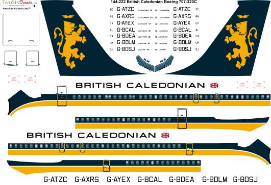 Boeing 707-320C (British Caledonian - Early) 144-222