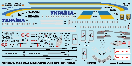 Airbus A319CJ (Ukraine Air Enterprise) boa14425