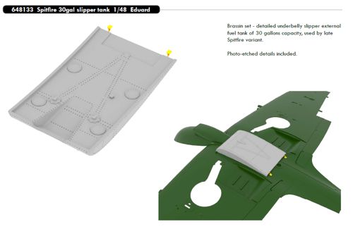 Spitfire 30 gal Slipper Tank (Eduard) e648-133