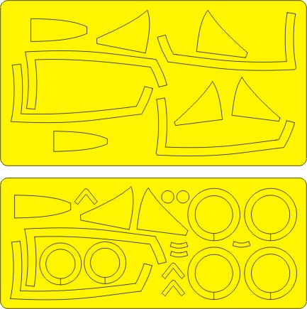 FJ4 Fury and FJ4B Fury Airbrush Masks ADVANCED (Hobby Boss) NWAM0121