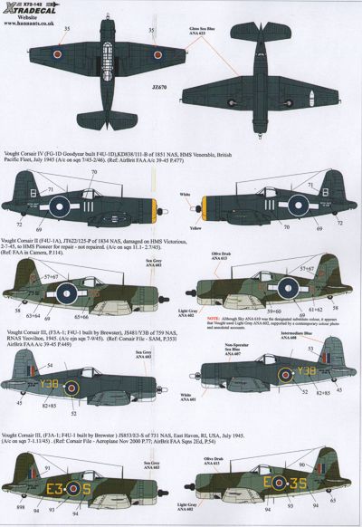 Yanks with roundels part 3: US Aircraft in FAA service (Helldiver, Hellcat, Avenger, Corsair) X72142