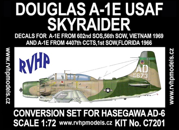A1E Skyraider (USAF), conv. for Hasegawa AD-6 C7201