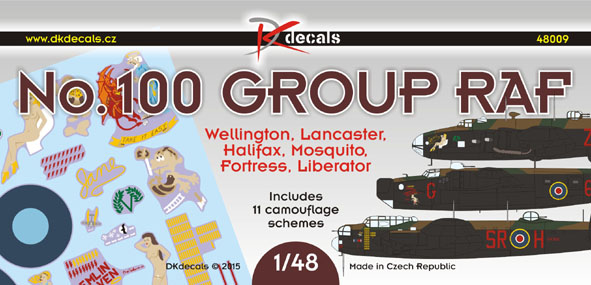 No.100 Group RAF: Wellington, Lancaster, Mosquito, Halifax, Flying Fortress, Liberator (11 camo schemes) DK48009