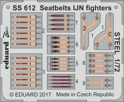 Detailset Seatbelts IJN Fighters - Steel- SS612
