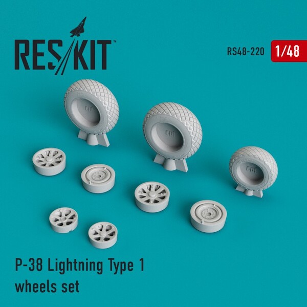 Lockheed P38 Lightning type 2 Wheel Set RS48-0220