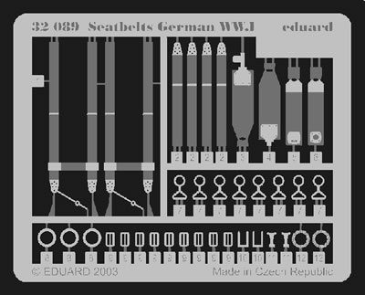 Detailset Seatbelts German WW1 E32-089