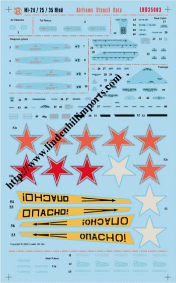 Hinds : Complete Technical Stencil Data LHD35003