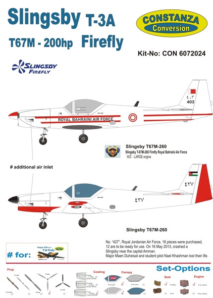 Slingsby T3A and T67M -260hp Fireflly (Royal Bahrain AF, Royal Jordanian AF) CON6072024