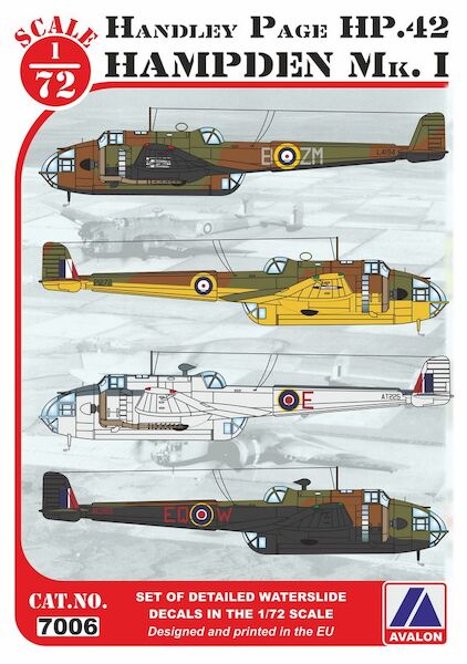 Hampden MkI (Canopies and decalset) 72007