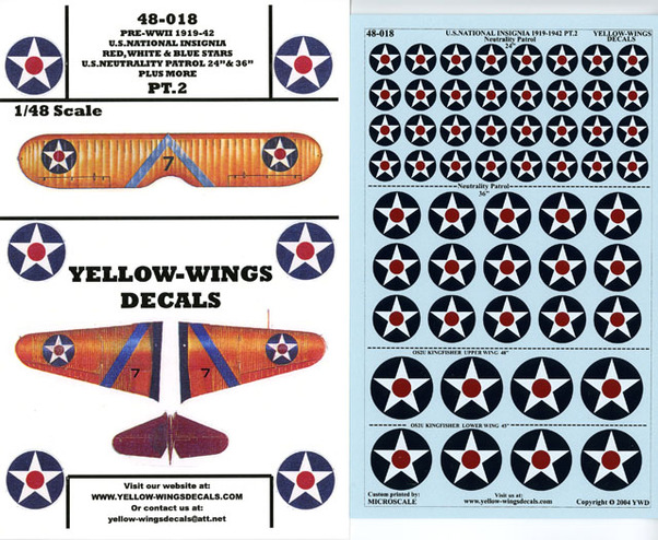 Pre war 1919-1942 US National Insignia part 2 (Red, white and blue stars Neutrality Patrol)) 48-018