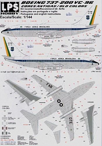 Brazilian Air Force Boeing B737-200 (VC96) Old Colours LPM200-01