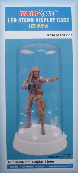LED Stand display case 84x185mm with Domed top TR09863