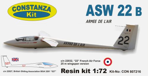 1/72 - Schleicher ASW 12 & ASW 22 resin kits by Constanza Kit ...
