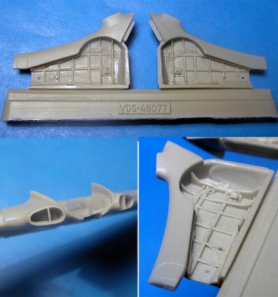 Yakovlev Yak3 Wheel wells and corrected wingroot intakes (Zvezda, Eduard) VDS48077