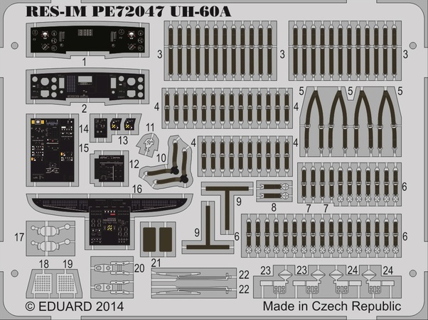 Detailset UH60A Black Hawk (Hobby Boss) RESIMPE72047