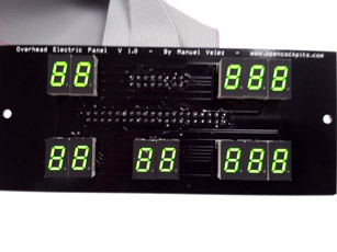 B737 Forward overhead electric control display 2TD7