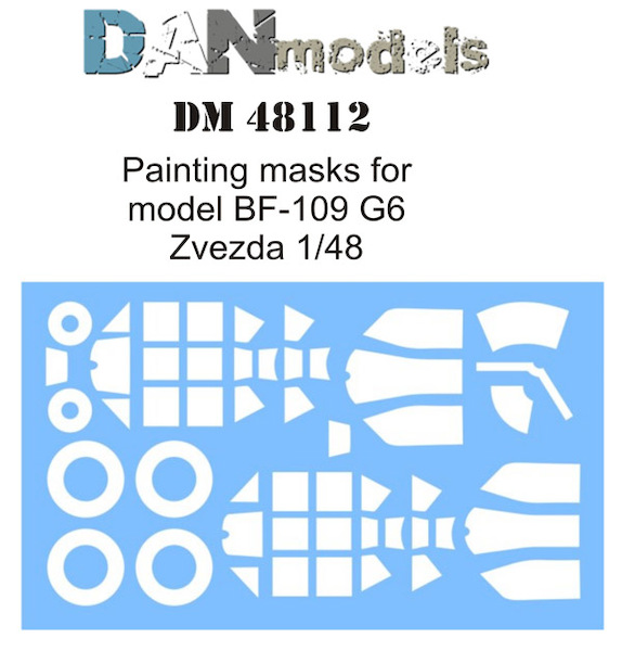 Vinyl painting mask for Messerschmitt BF109G-6 (Zvezda) DM48112