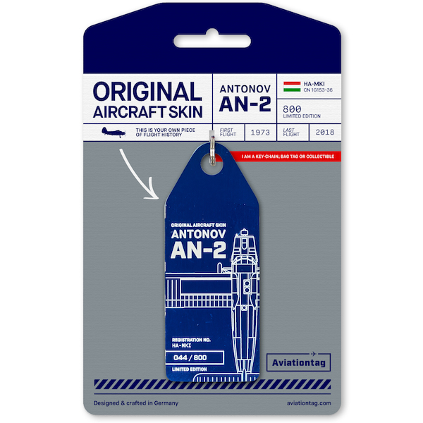 Keychain made of real aircraft skin: Antonov AN-2R – HA-MKI HA-MKI