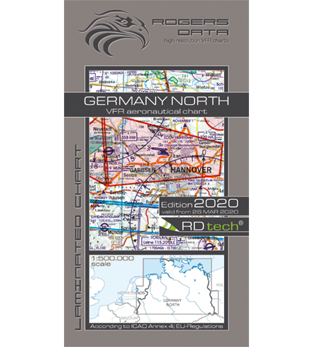 VFR aeronautical chart Germany North 2020 ROGERS-GERM-N