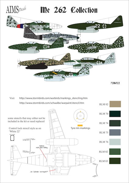 Messerschmitt Me262 Collection 72D022