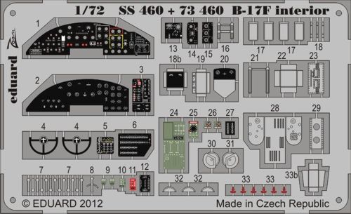 Detailset B17F Flying Fortress Interior Self Adhesive (Revell) E73-460