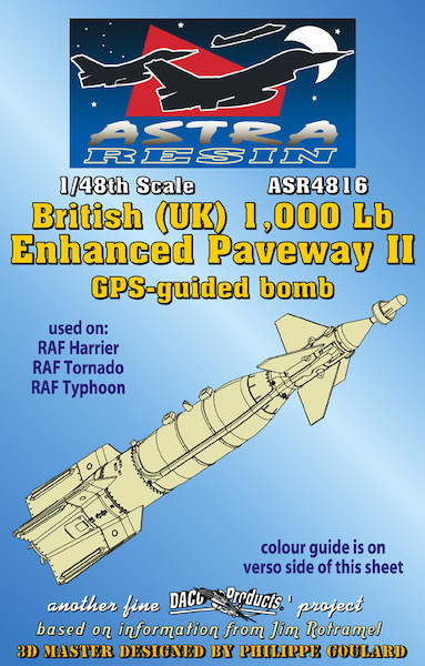 British 1000lb Enhanced Paveway II GPS guided bomb ASR4816