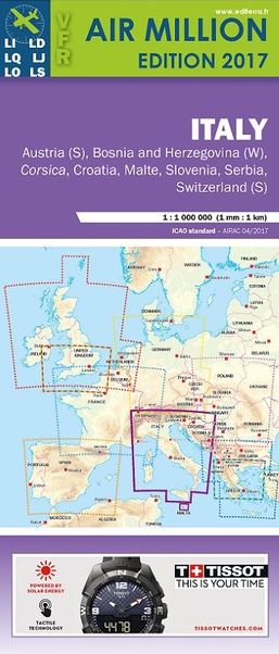 Italy: VFR Chart Italy 2017 VFRITA2017