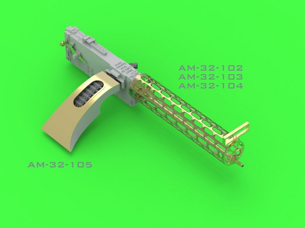 Fokker EII/EIII (Early) ammo feed chute with belt for Spandau LMG08 German WW1 Spandau machine Gun (Wingnut Wings) AM-32-105