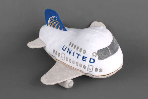 Plush Plane with sound (United Airlines) MT008N-1