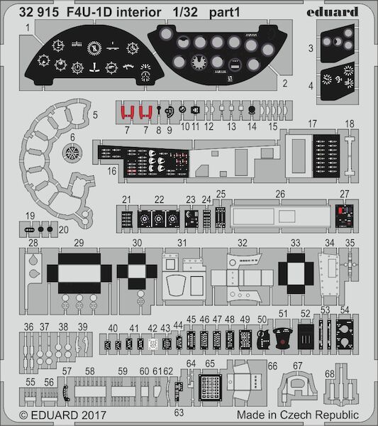 Detailset F4U-1D Corsair Interior (Tamiya) E32-915
