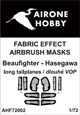 Fabric Effect Airbrush Masks Beaufighter Long tailplanes (Hasegawa) AHF72002