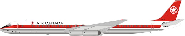 DC8-63 (Air Canada) CF-TIS With Stand B-863-AC-0119P