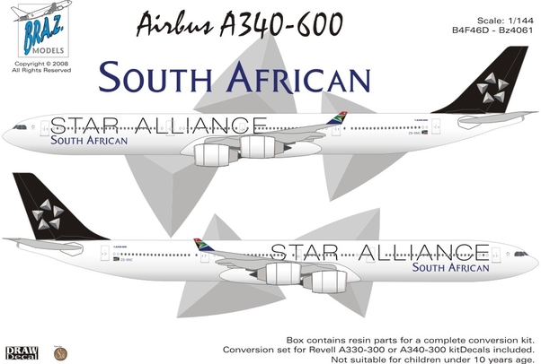 Airbus A340-600 (South African Airways - Star Alliance) b4kf46d-BZ4061
