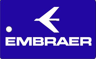 Bagagetag with EMBRAER on one side and writable backside, including metal wire BAGTAG EMB