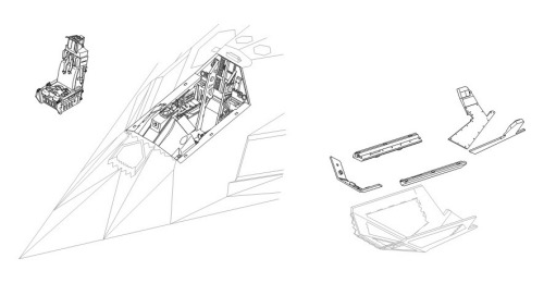 F117A Nighthawk Interior set (Tamiya) 4139