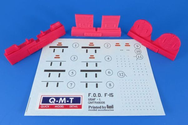 Red F15 Eagle FOD covers (USAF) QMT-R48006