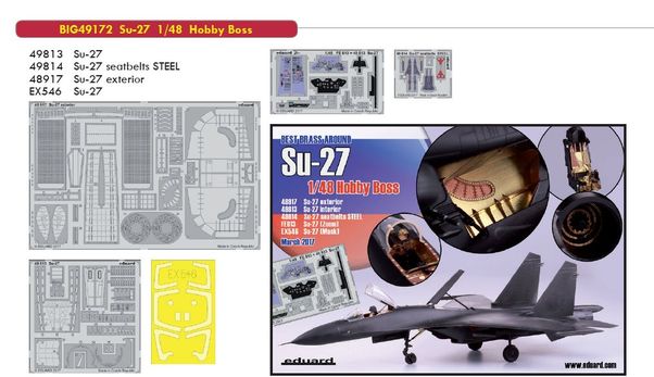 Detailset Suchoi Su27 Flanker (Hobby Boss) BIG49172