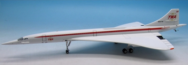 Concorde (TWA Trans World Airlines) N001TW with stand limited to 144 models IFCONC1115