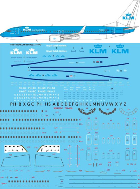 Boeing 737-800 (KLM New Colours) (RESTOCK) sts44324