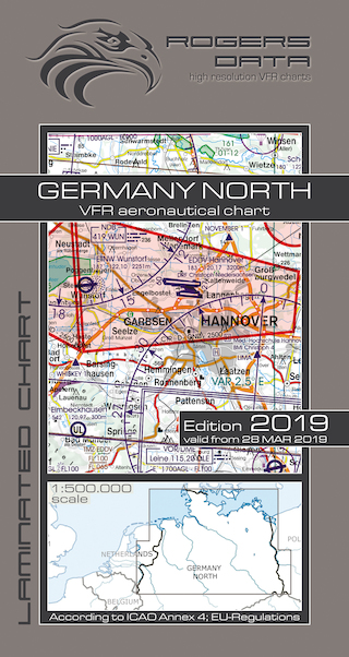 VFR aeronautical chart Germany North 2019 ROGERS-GERM-N