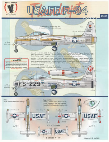 USAFE F84E/G Thunderjet (79FBS/20FBG, 22FBS/36FBW) ES48215