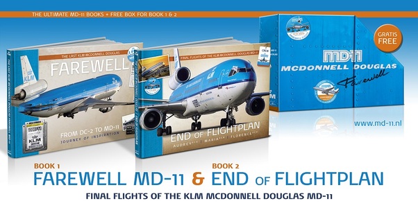 Set of KLM MD-11 books volume 1 & 2: Farewell MD-11 & End of Flightplan (re-stock) KLM MD-11 1+2