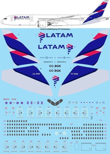 Boeing 787-9 Dreamliner (Latam) 144-812