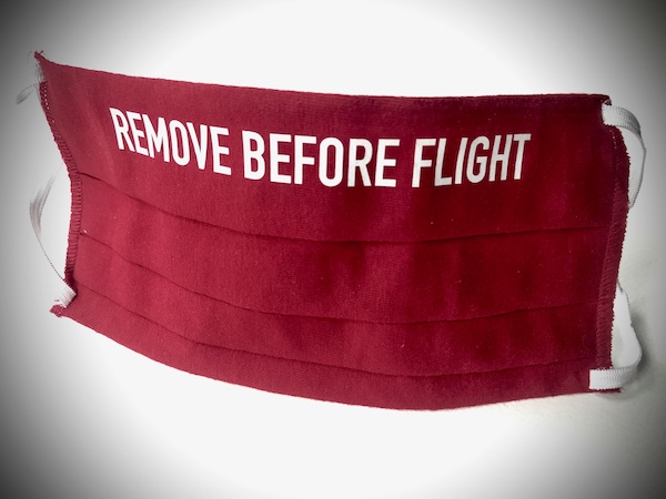 Aviation Face Mask Remove Before Flight (red)  MASK RED