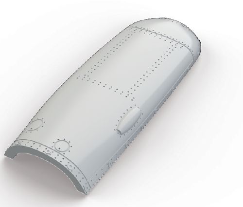 Spitfire MKIX Top Cowl - early (Eduard) E672123