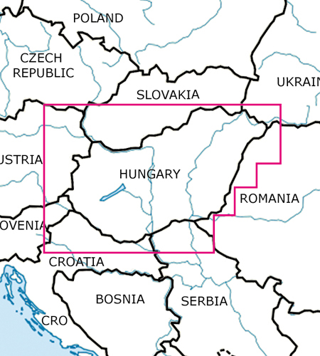 VFR aeronautical chart Hungary 2017 ROGERS-HUNGARY17