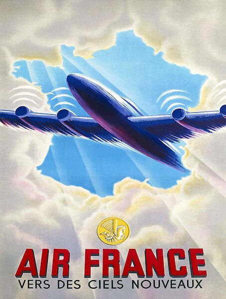 Air France, vers des ciels nouveaux metal poster YD6792DI