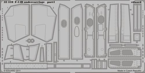 Detailset Grumman F14D Tomcat Undercarriage (Trumpeter) E32-310